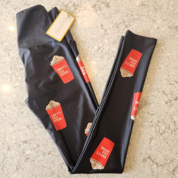 GOLDSHEEP LEGGINGS / "BABY IT'S COLD OUTSIDE" LEGGINGS - Picture 1 of 5